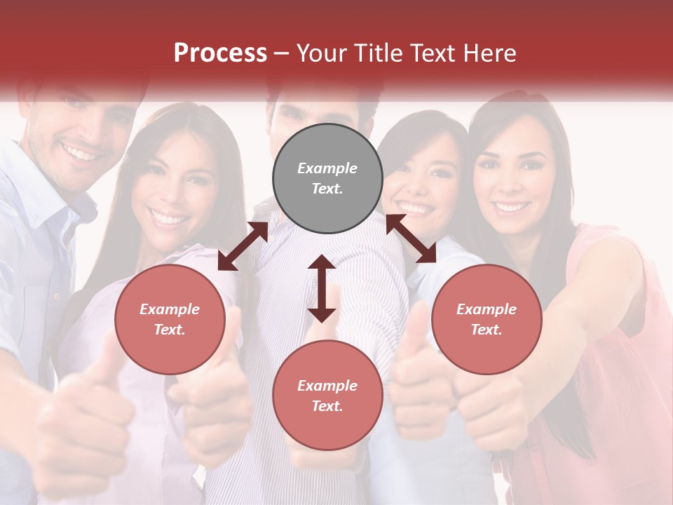 A Group Of People Giving Thumbs Up PowerPoint Template