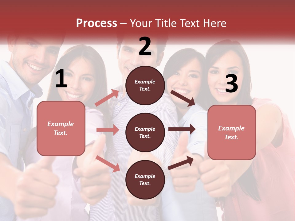 A Group Of People Giving Thumbs Up PowerPoint Template