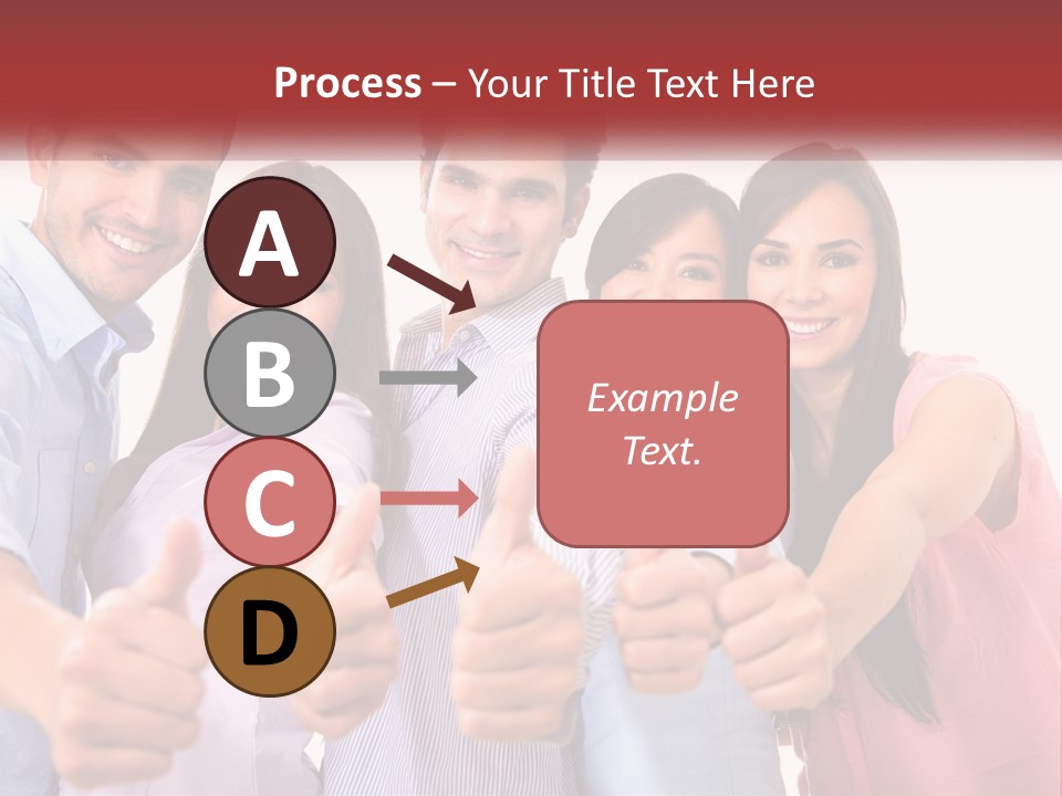 A Group Of People Giving Thumbs Up PowerPoint Template