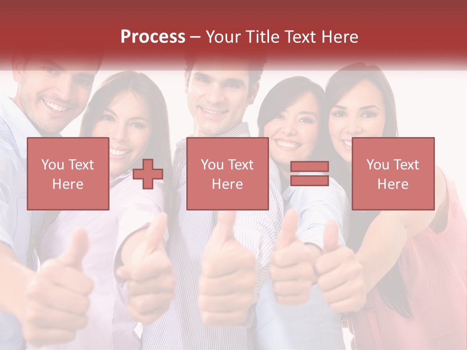 A Group Of People Giving Thumbs Up PowerPoint Template