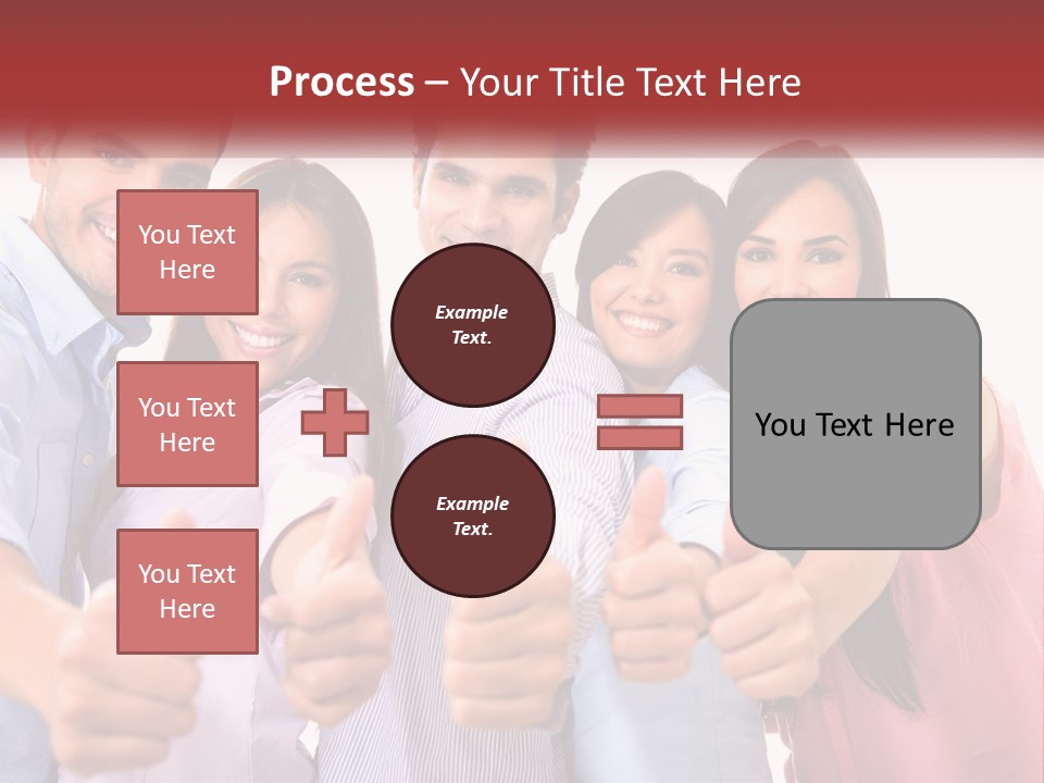 A Group Of People Giving Thumbs Up PowerPoint Template