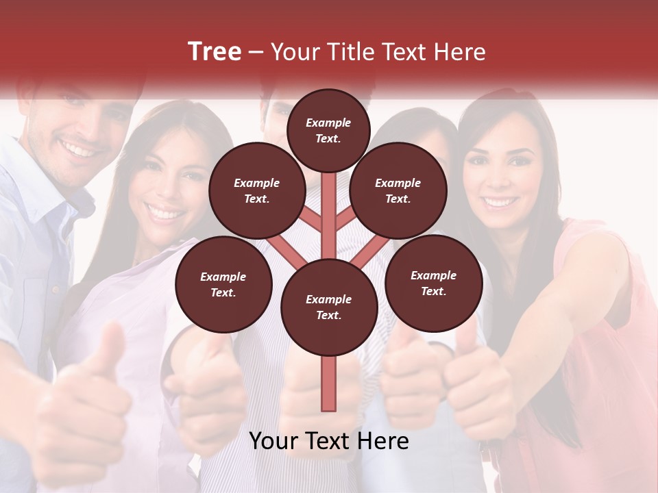 A Group Of People Giving Thumbs Up PowerPoint Template