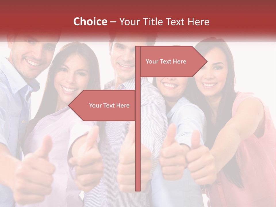 A Group Of People Giving Thumbs Up PowerPoint Template