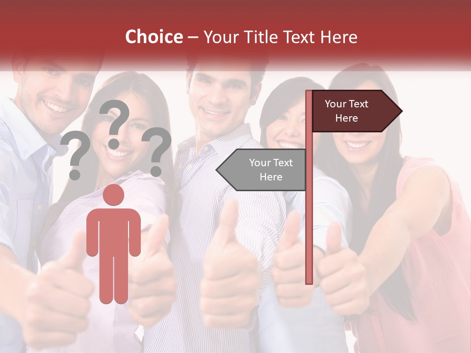A Group Of People Giving Thumbs Up PowerPoint Template