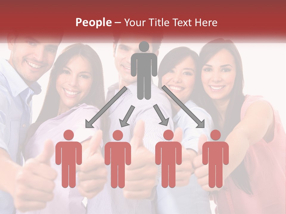A Group Of People Giving Thumbs Up PowerPoint Template