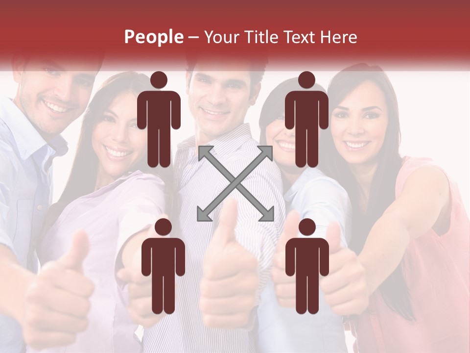 A Group Of People Giving Thumbs Up PowerPoint Template