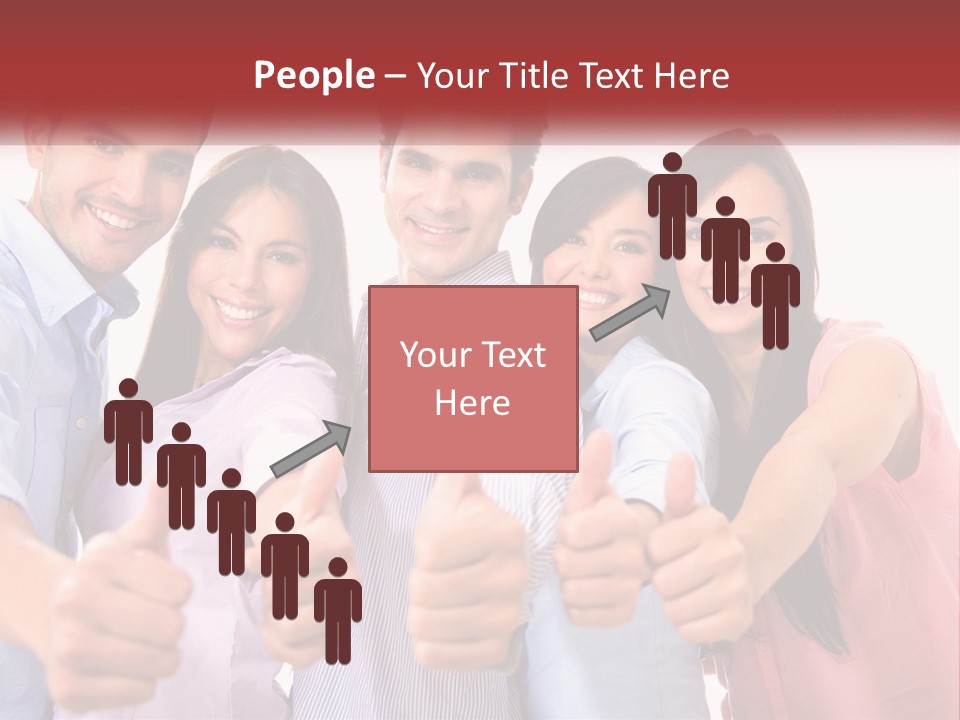 A Group Of People Giving Thumbs Up PowerPoint Template
