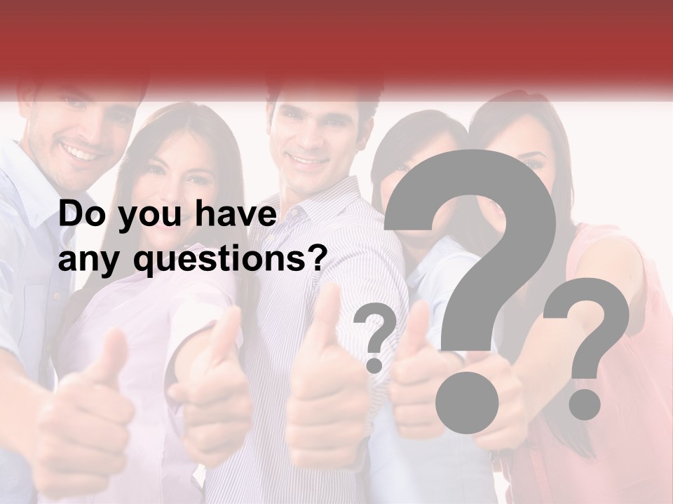 A Group Of People Giving Thumbs Up PowerPoint Template