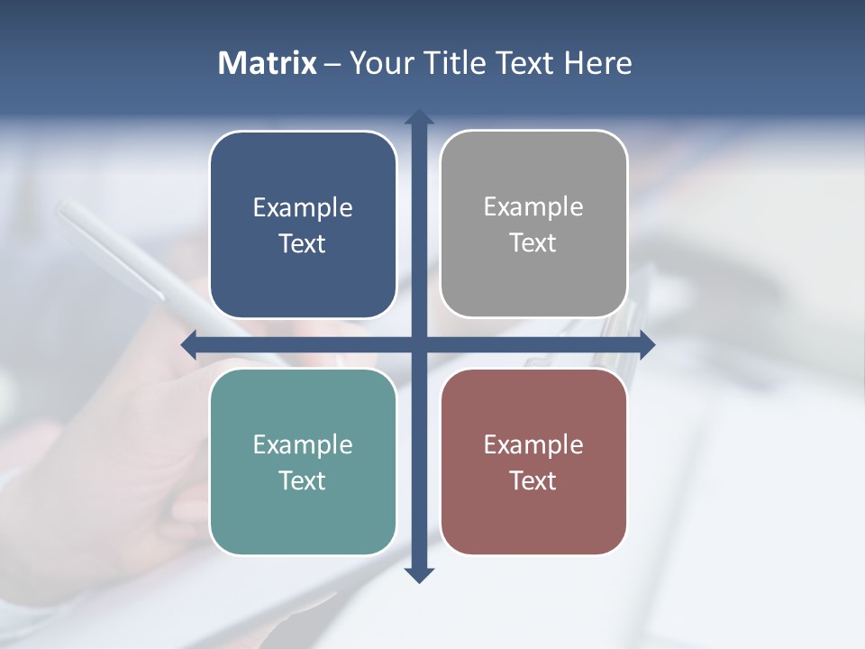 A Person Writing On A Piece Of Paper With A Pen PowerPoint Template