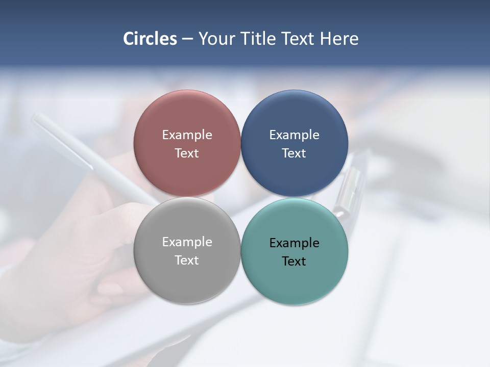 A Person Writing On A Piece Of Paper With A Pen PowerPoint Template