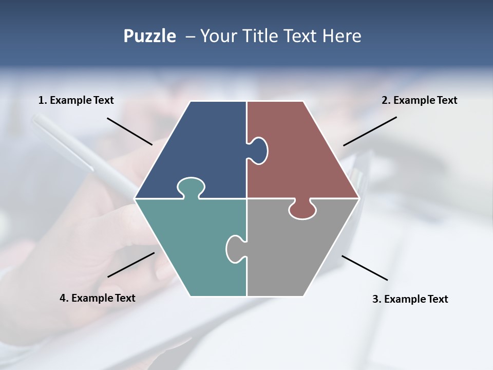 A Person Writing On A Piece Of Paper With A Pen PowerPoint Template