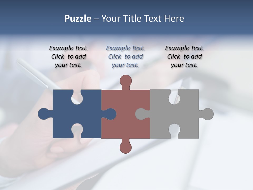 A Person Writing On A Piece Of Paper With A Pen PowerPoint Template