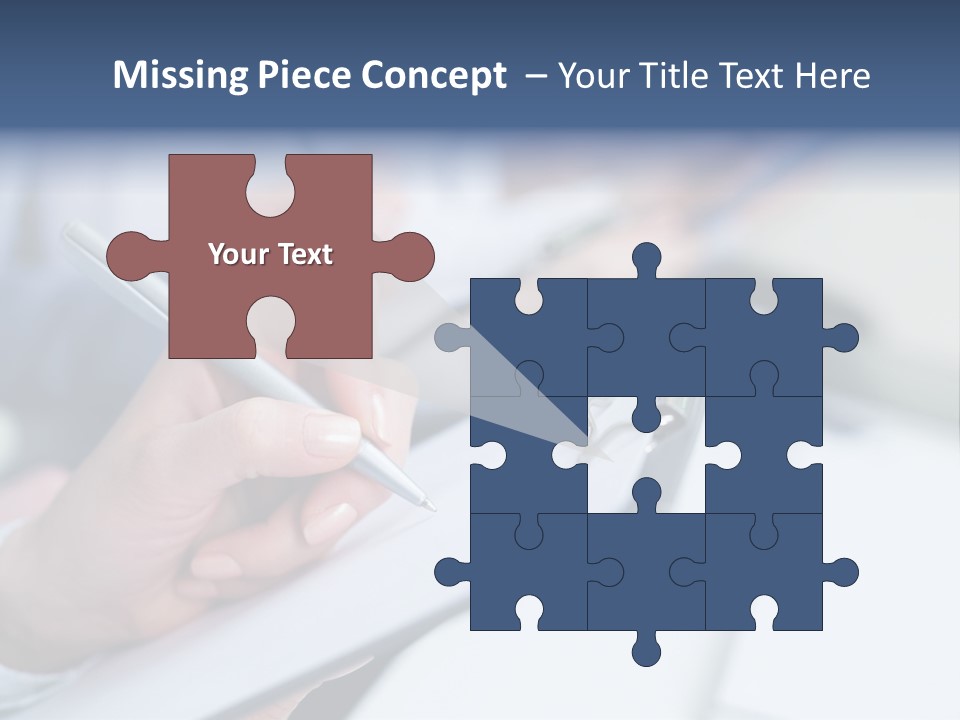 A Person Writing On A Piece Of Paper With A Pen PowerPoint Template