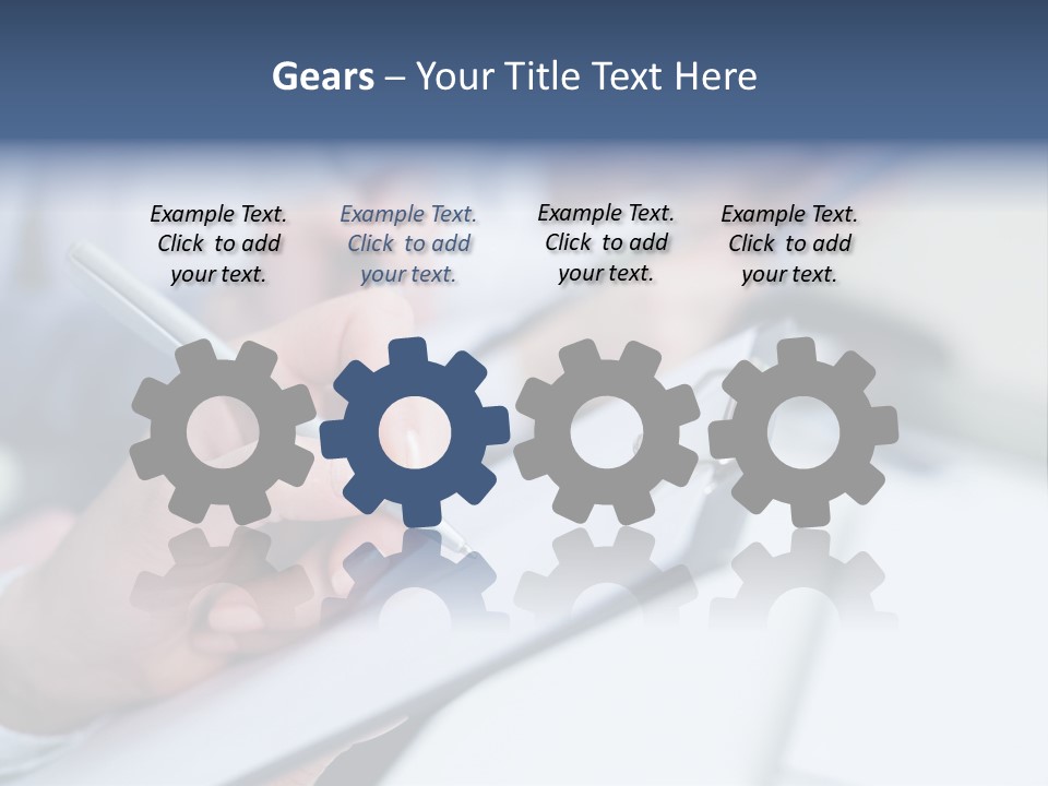 A Person Writing On A Piece Of Paper With A Pen PowerPoint Template