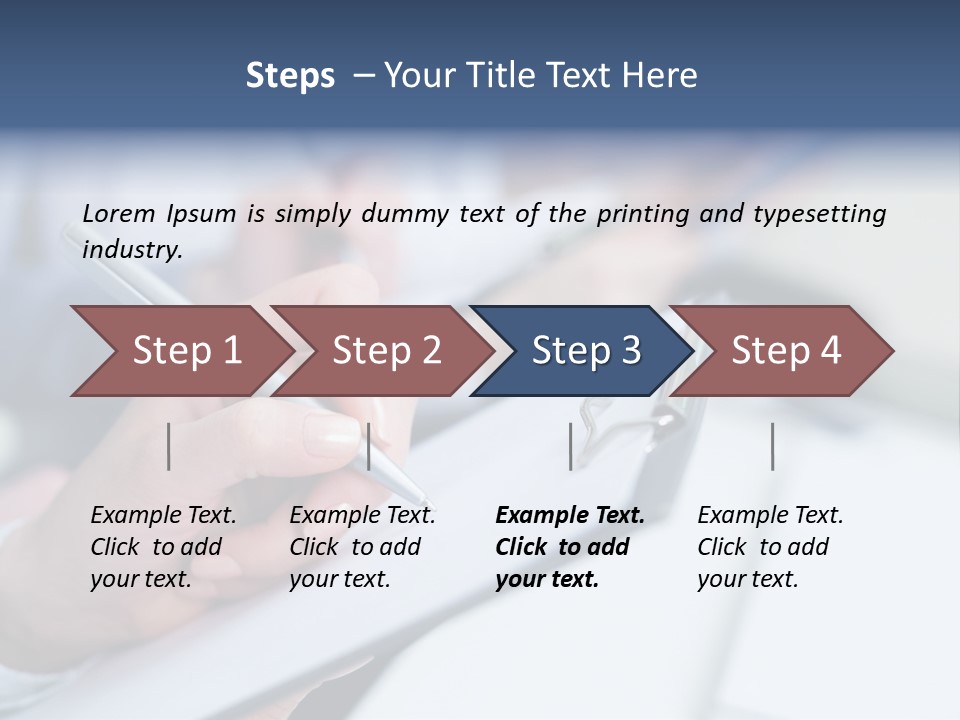 A Person Writing On A Piece Of Paper With A Pen PowerPoint Template