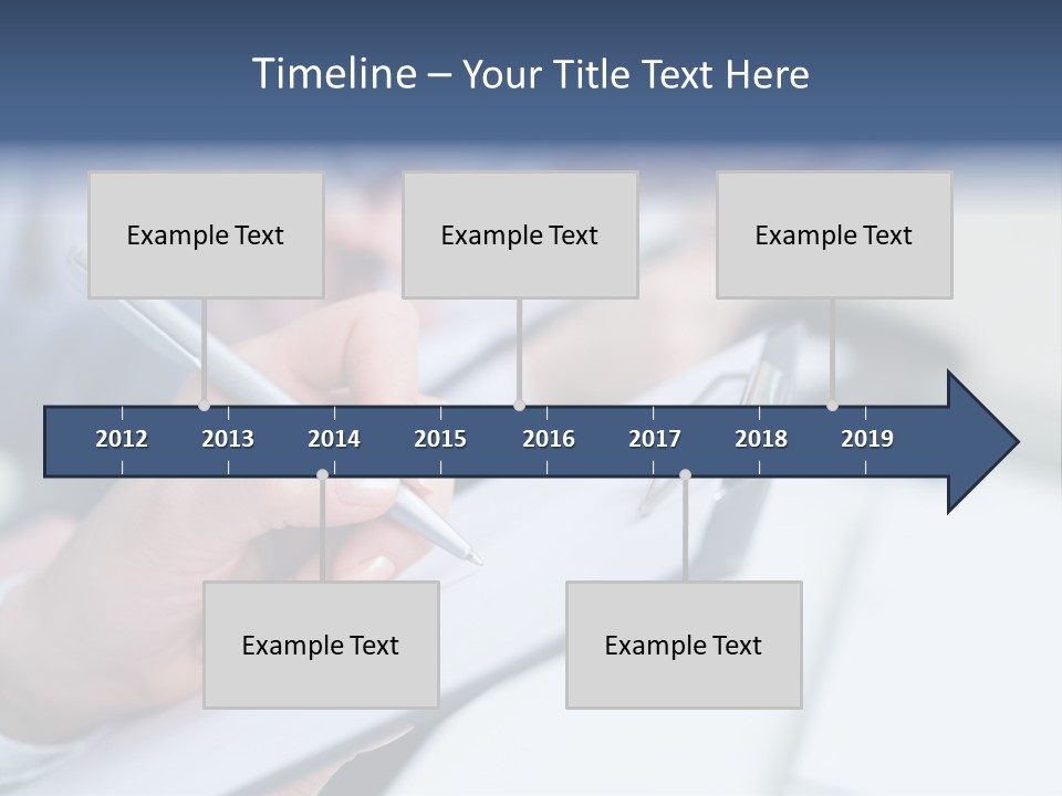 A Person Writing On A Piece Of Paper With A Pen PowerPoint Template