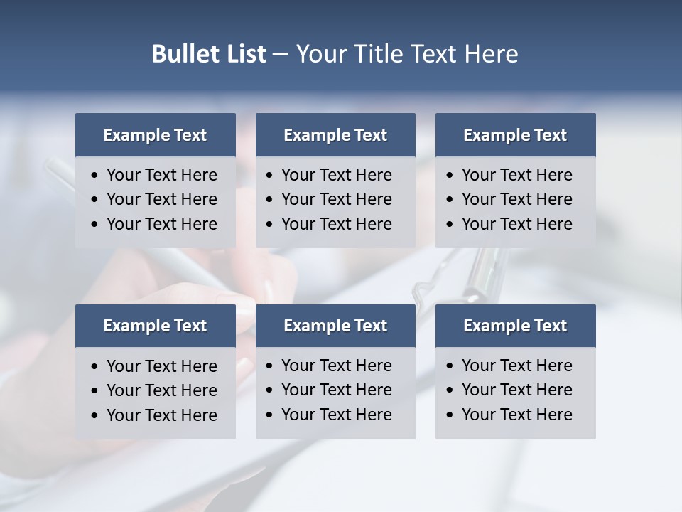 A Person Writing On A Piece Of Paper With A Pen PowerPoint Template