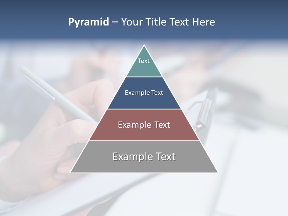 A Person Writing On A Piece Of Paper With A Pen PowerPoint Template