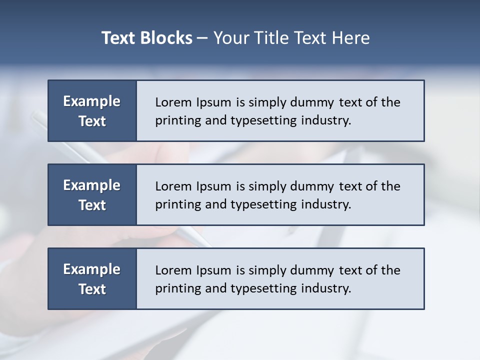 A Person Writing On A Piece Of Paper With A Pen PowerPoint Template