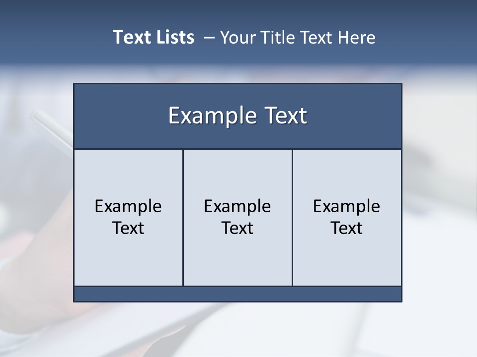 A Person Writing On A Piece Of Paper With A Pen PowerPoint Template
