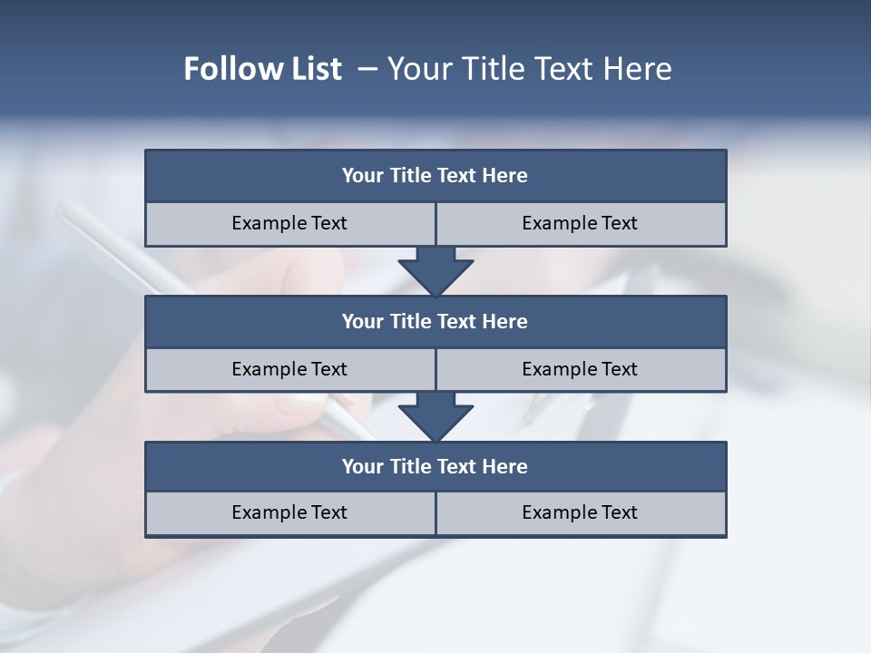 A Person Writing On A Piece Of Paper With A Pen PowerPoint Template