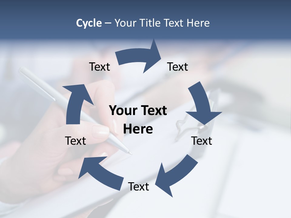 A Person Writing On A Piece Of Paper With A Pen PowerPoint Template