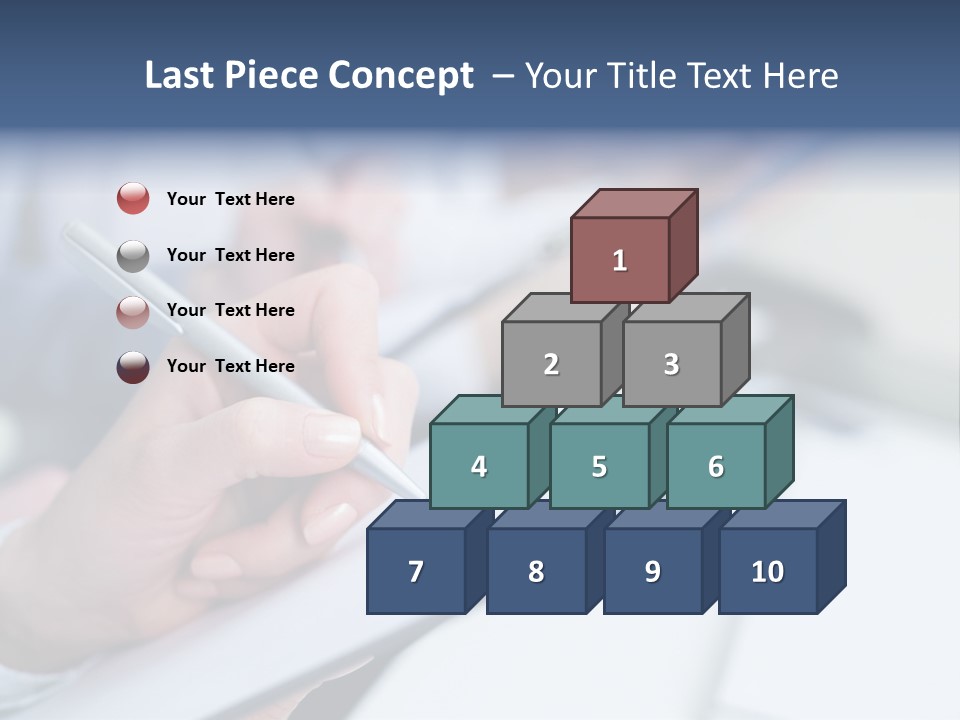 A Person Writing On A Piece Of Paper With A Pen PowerPoint Template