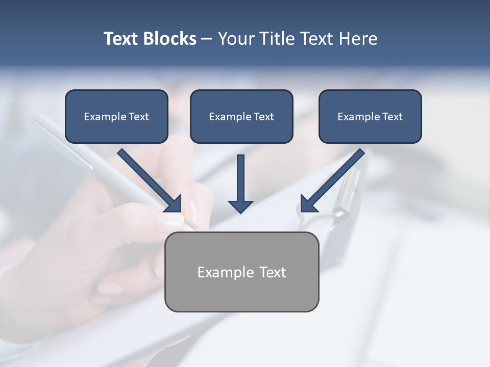 A Person Writing On A Piece Of Paper With A Pen PowerPoint Template
