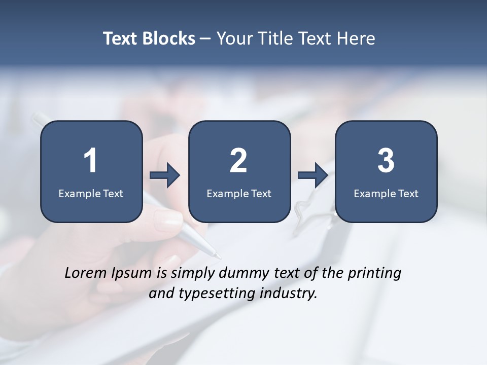 A Person Writing On A Piece Of Paper With A Pen PowerPoint Template