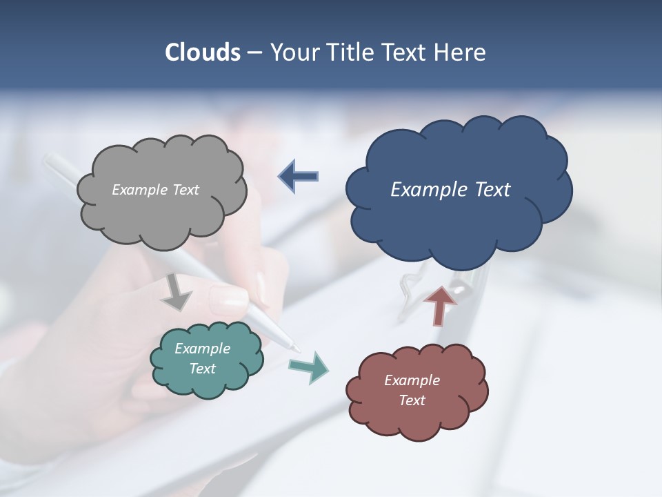 A Person Writing On A Piece Of Paper With A Pen PowerPoint Template