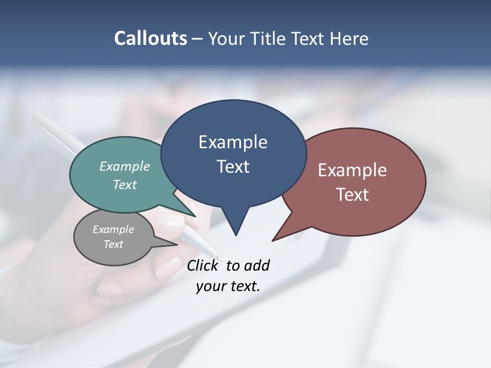 A Person Writing On A Piece Of Paper With A Pen PowerPoint Template