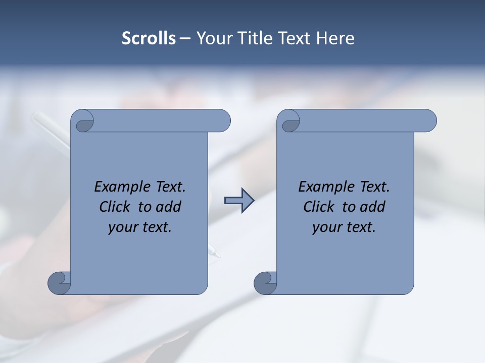 A Person Writing On A Piece Of Paper With A Pen PowerPoint Template