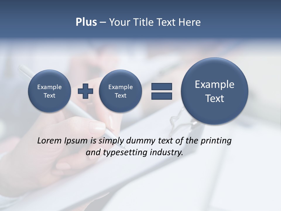A Person Writing On A Piece Of Paper With A Pen PowerPoint Template