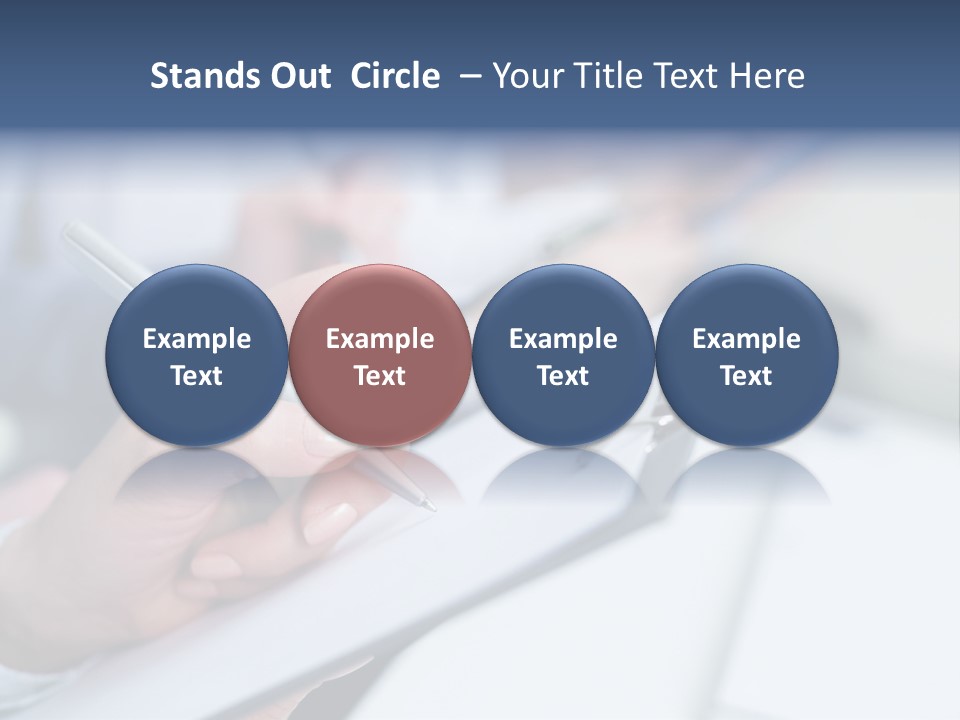 A Person Writing On A Piece Of Paper With A Pen PowerPoint Template