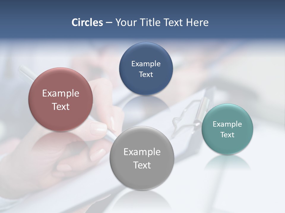 A Person Writing On A Piece Of Paper With A Pen PowerPoint Template