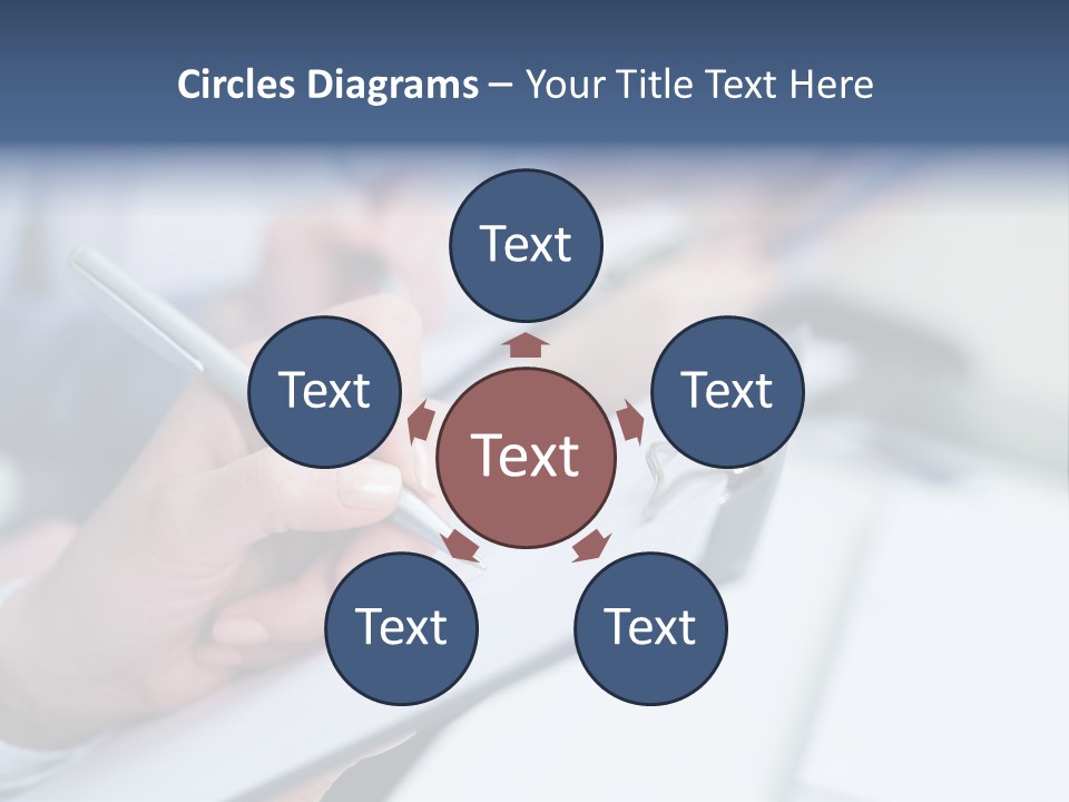 A Person Writing On A Piece Of Paper With A Pen PowerPoint Template