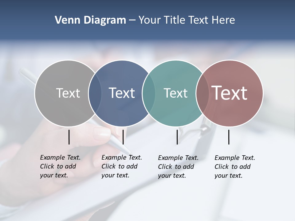 A Person Writing On A Piece Of Paper With A Pen PowerPoint Template