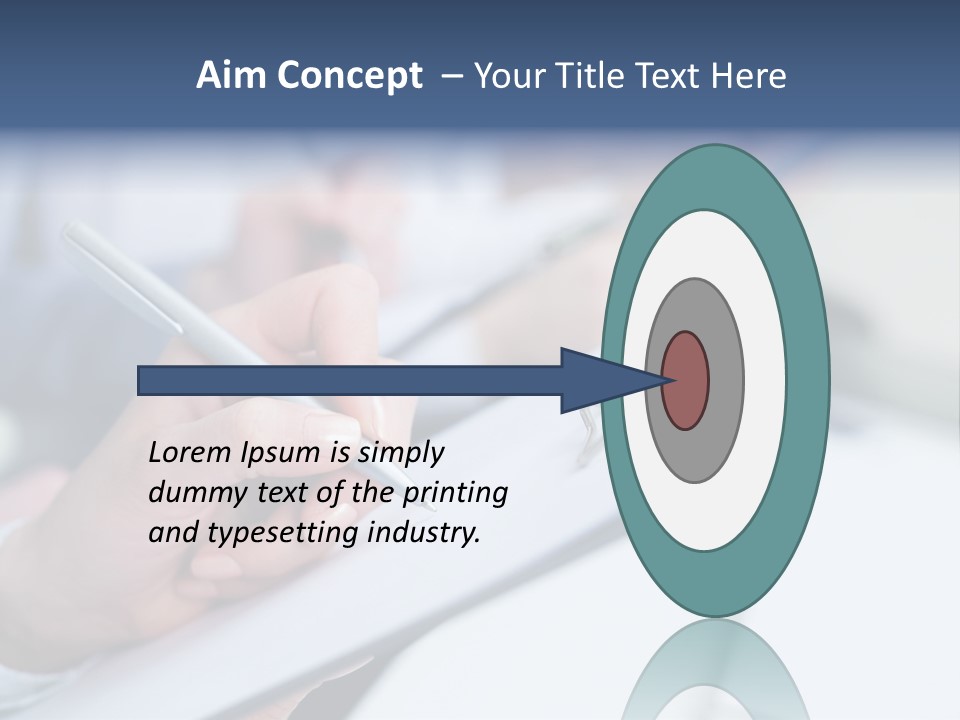 A Person Writing On A Piece Of Paper With A Pen PowerPoint Template