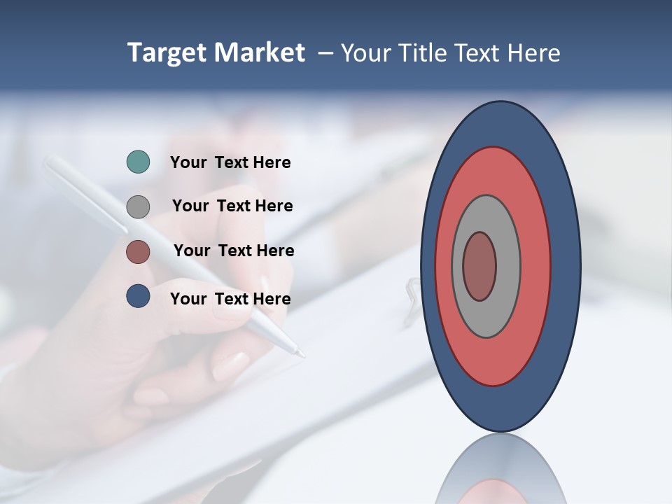 A Person Writing On A Piece Of Paper With A Pen PowerPoint Template