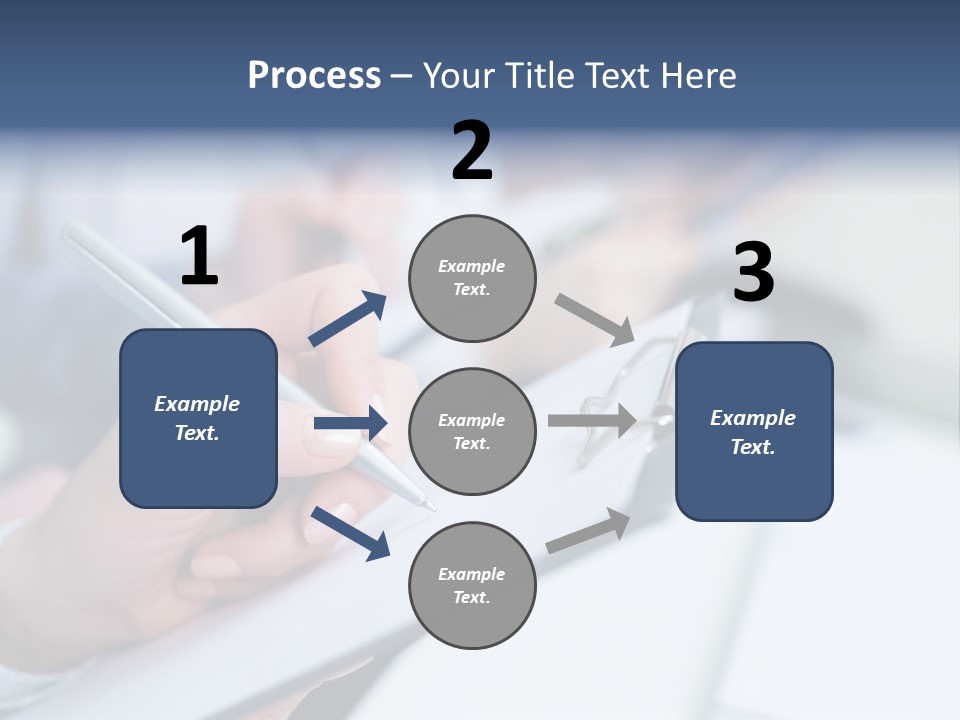 A Person Writing On A Piece Of Paper With A Pen PowerPoint Template