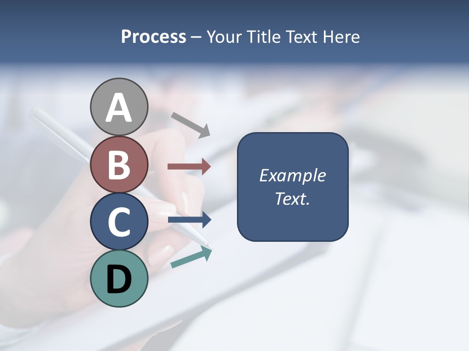 A Person Writing On A Piece Of Paper With A Pen PowerPoint Template
