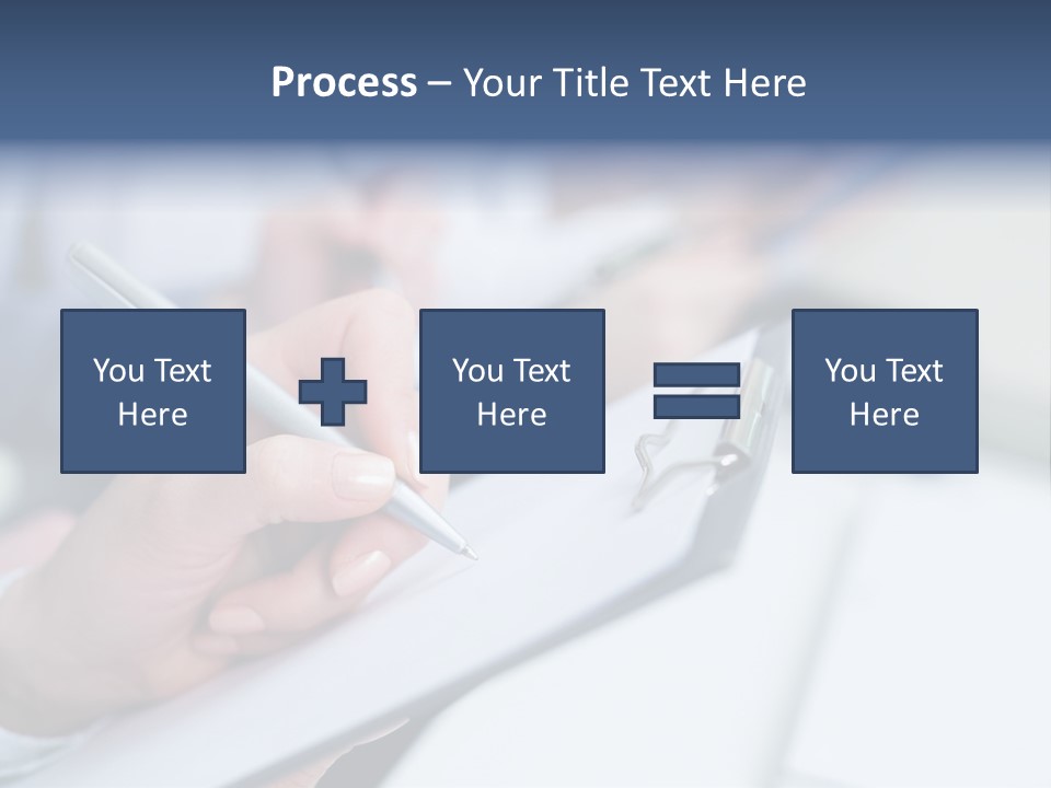 A Person Writing On A Piece Of Paper With A Pen PowerPoint Template