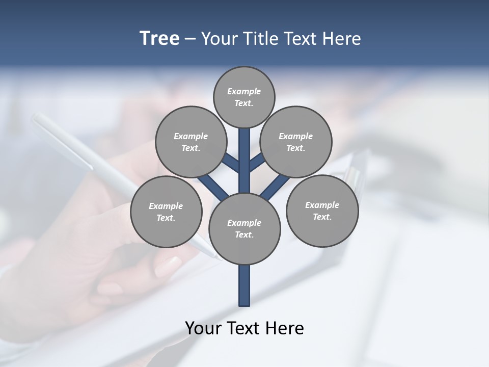 A Person Writing On A Piece Of Paper With A Pen PowerPoint Template