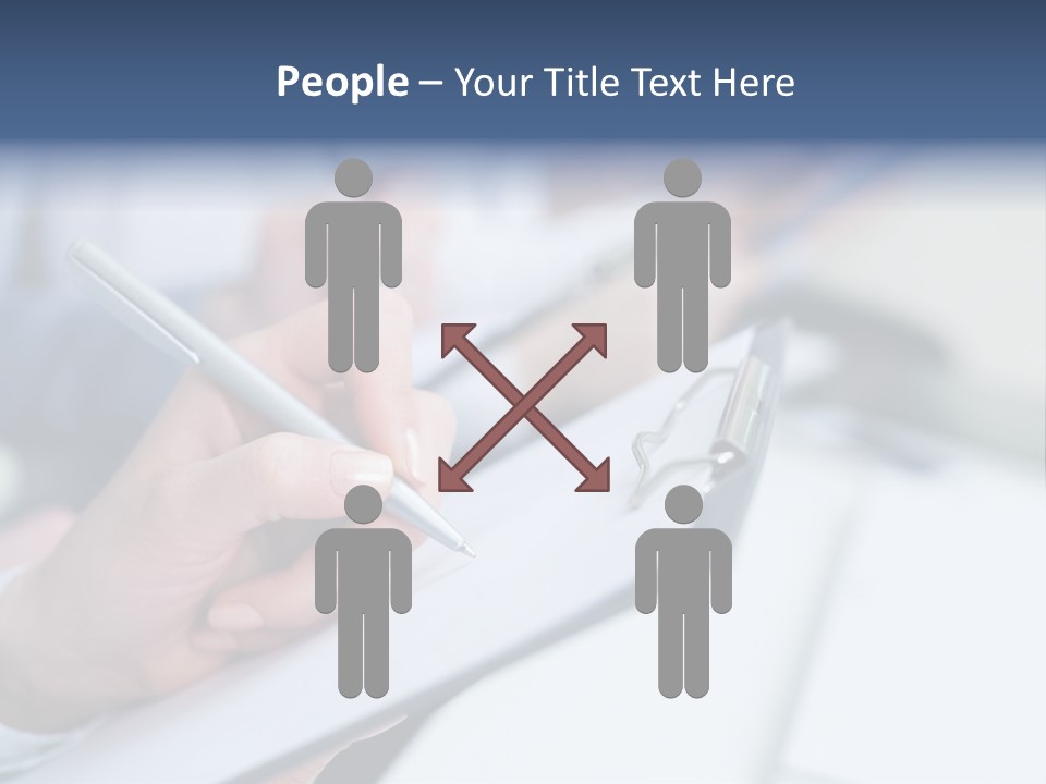 A Person Writing On A Piece Of Paper With A Pen PowerPoint Template