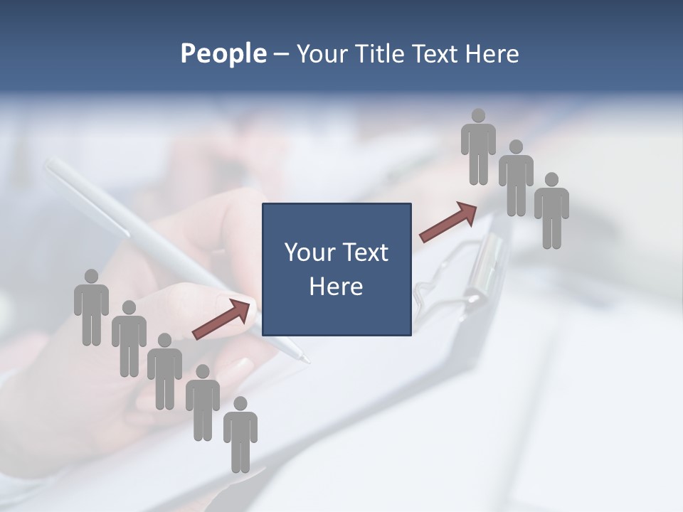 A Person Writing On A Piece Of Paper With A Pen PowerPoint Template