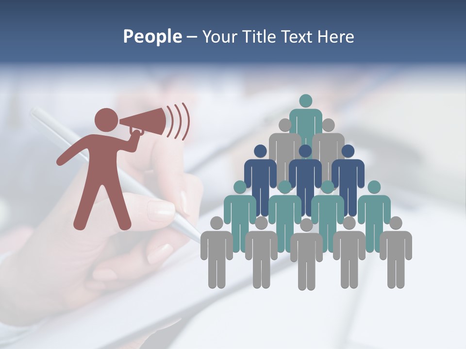 A Person Writing On A Piece Of Paper With A Pen PowerPoint Template