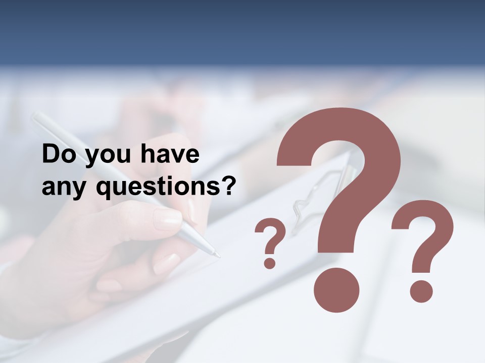 A Person Writing On A Piece Of Paper With A Pen PowerPoint Template