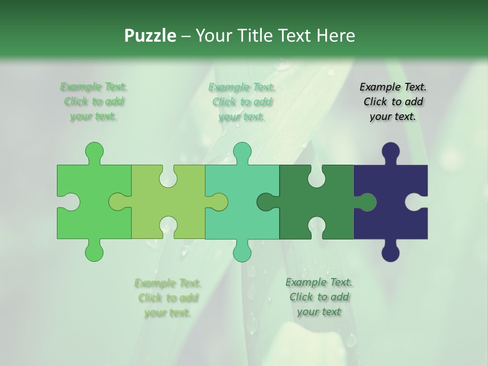 A Green Plant With Drops Of Water On It PowerPoint Template