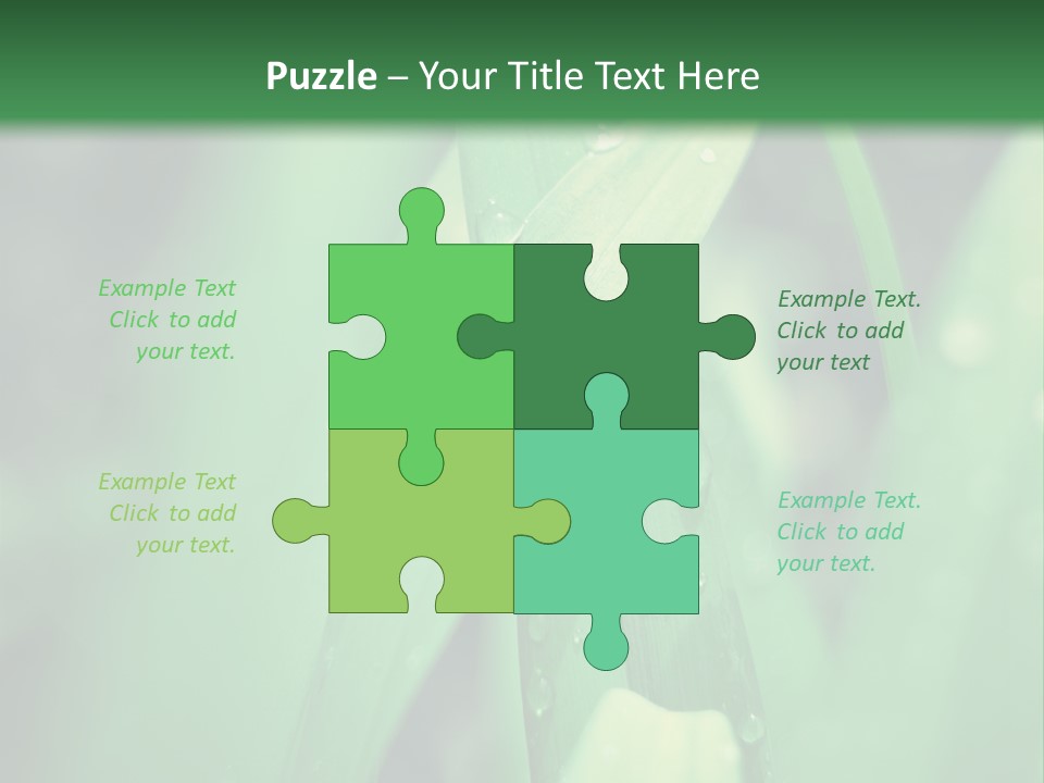 A Green Plant With Drops Of Water On It PowerPoint Template