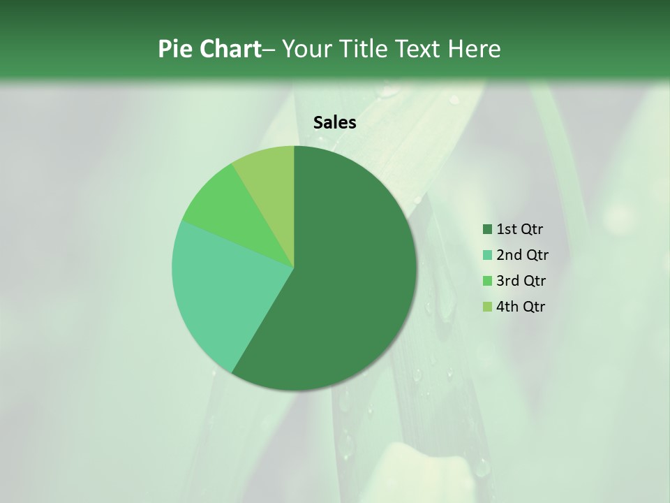 A Green Plant With Drops Of Water On It PowerPoint Template